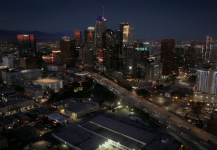 DTLA Skyline Sunset Horizon Glow