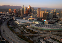 DTLA Skyline Sunset Push In