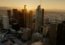 Morning Skyline With Sun Flares